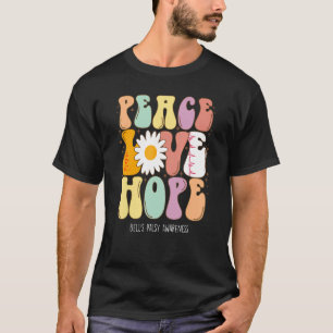 Peace Love Hope Bell's Palsy Awareness T-Shirt