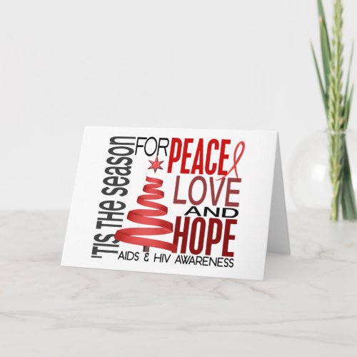 Peace Love Hope Christmas Holiday AIDS