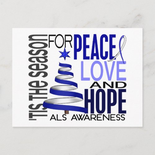 Peace Love Hope Christmas Holiday ALS