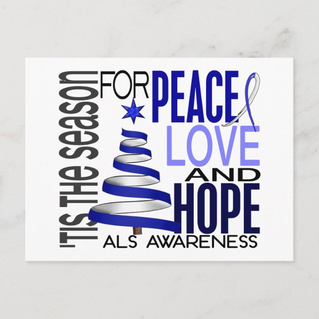 Peace Love Hope Christmas Holiday ALS (Front)