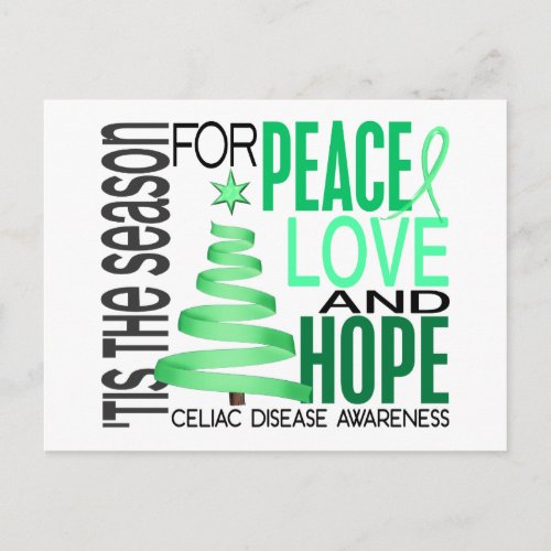Peace Love Hope Christmas Holiday Celiac Disease