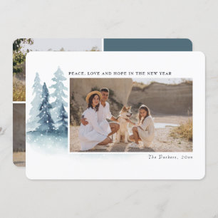 Peace Love Hope   Christmas Holiday Photo Card