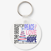 Peace Love Hope Christmas Holiday SIDS Keychain