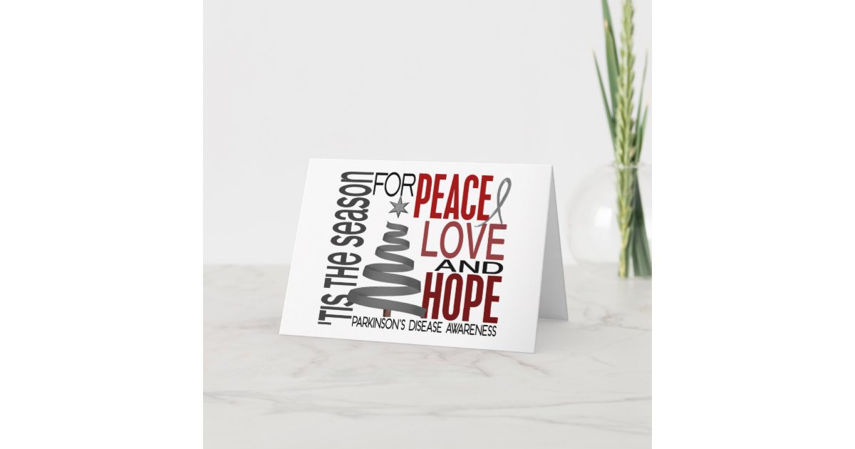 Peace Love Hope Christmas Parkinson s Disease Holiday Card Zazzle peace-love-hope-christmas-parkinson-s-disease-holiday-card-zazzle
