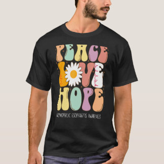 Peace Love Hope Eosinophilic Esophagitis EoE Aware T-Shirt