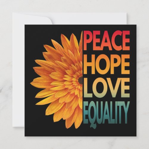 PEACE LOVE HOPE EQUALITY  
