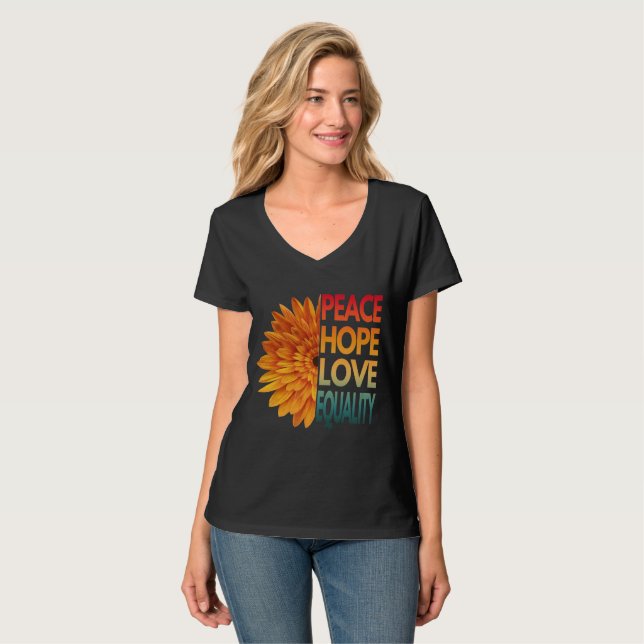 PEACE LOVE HOPE EQUALITY T-Shirt (Front Full)