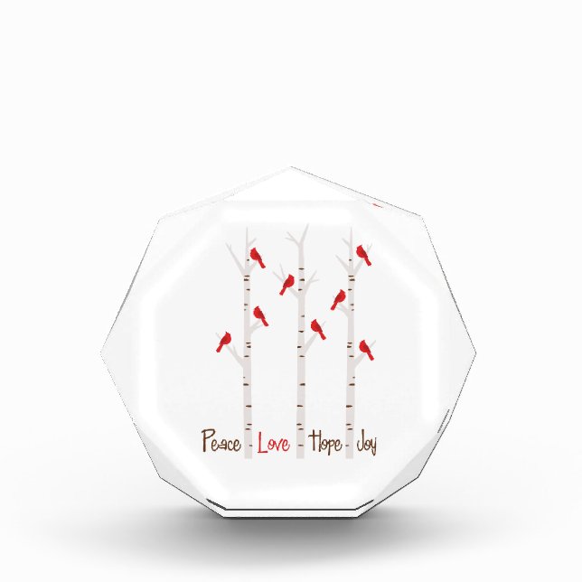 Peace Love Hope Joy Acrylic Award (Front)
