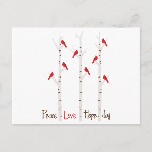 Peace Love Hope Joy Postcard