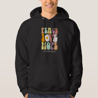 Peace Love Hope Liver Melanoma Awareness Hoodie