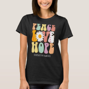 Peace Love Hope Neuroblastoma Awareness T-Shirt