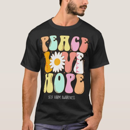 Peace Love Hope Self Harm Awareness Gift T_Shirt
