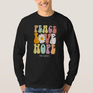 Peace Love Hope Stroke Awareness T-Shirt