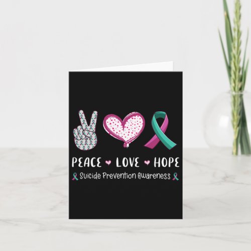 Peace Love Hope Suicide Prevention Awareness Men W Card