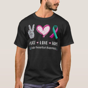 Peace Love hope suicide prevention awareness men w T-Shirt