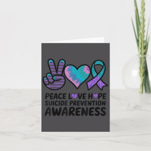 Peace Love Hope Suicide Prevention Tie Dye Awarene Card
