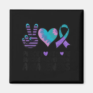 Peace Love Hope Suicide Prevention Tie Dye Awarene Magnet