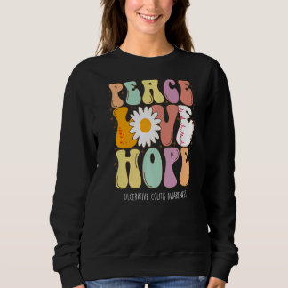 Peace Love Hope Ulcerative Colitis Awareness Sweatshirt