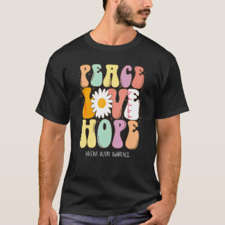 Peace Love Hope Vaccine Injury Awareness Gift T-Shirt