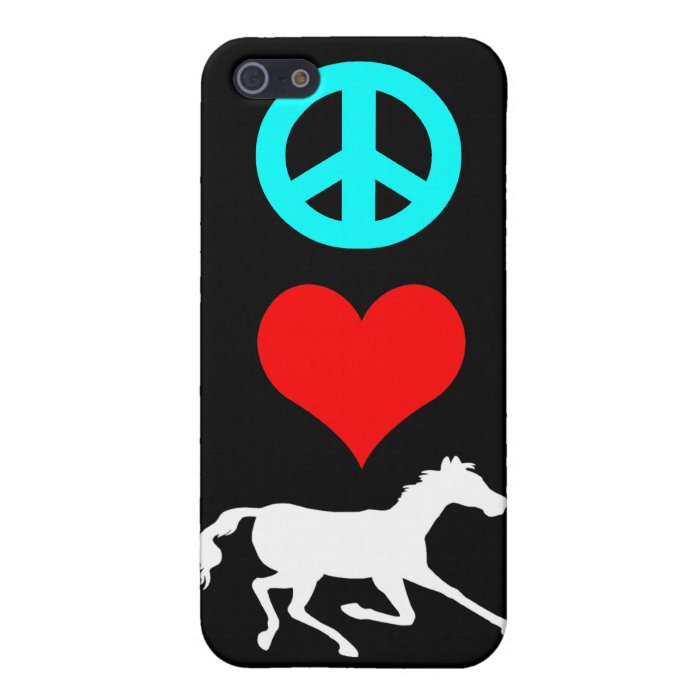 peace love horse cover for iPhone 5