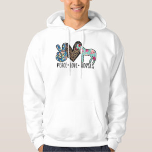 Peace Love Horses Funny Tee for Horse Lover