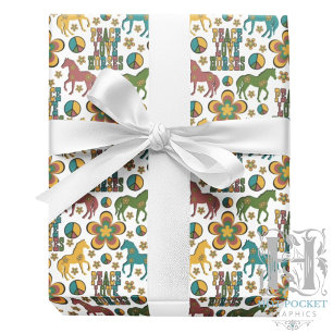 Peace Love Horses Gift Wrapping Paper