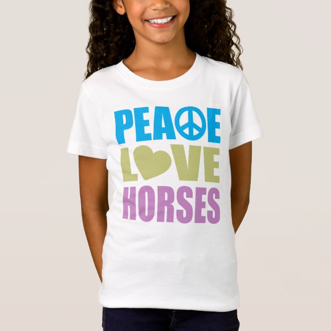 Peace Love Horses T-Shirt (Front)