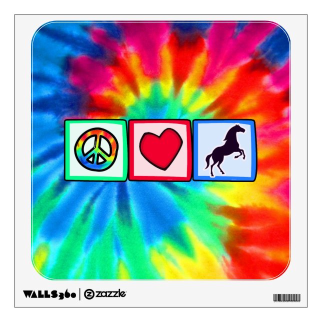 Peace, Love, Horses Wall Decal (Front)