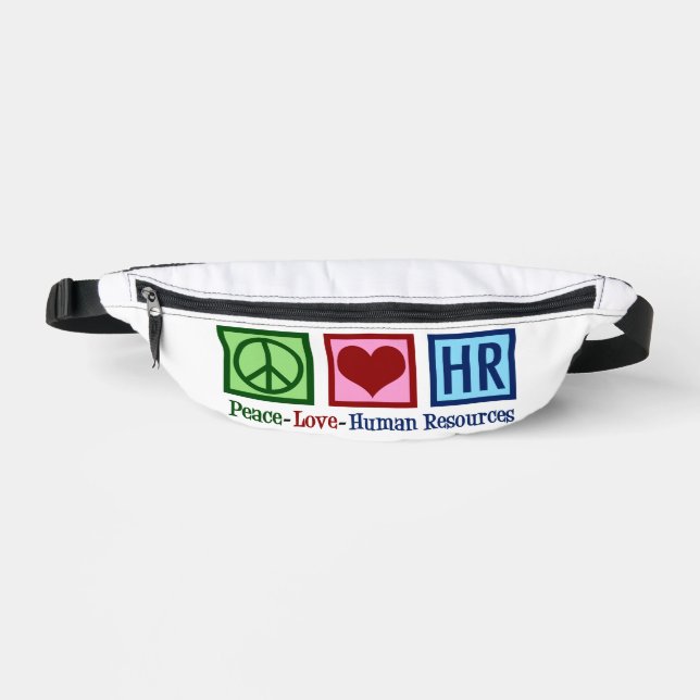 Peace Love HR Human Resources Fanny Pack (Front)