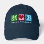 Peace Love HR Human Resources Hat<br><div class="desc">Peace Love Human Resources hat. A cute HR gift for your favorite H.R. rep in the company that works with human resource management as a career.</div>
