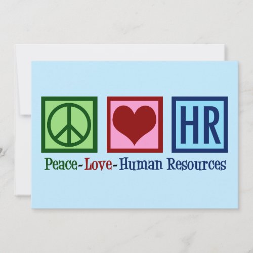 Peace Love HR Human Resources Holiday Card