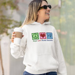 Peace Love Human Resources HR Hoodie<br><div class="desc">Peace Love Human Resources Hoodie. A cute Christmas HR hooded sweatshirt gift for your favorite H.R. rep in the company that works with human resource management as a career.</div>