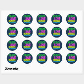 Peace Love Human Resources Office Manager HR Classic Round Sticker (Sheet)