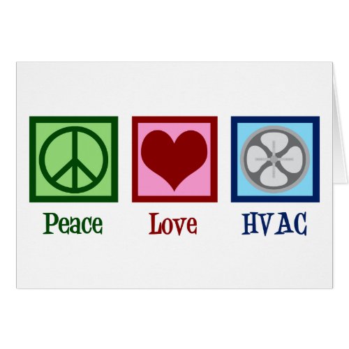 Peace Love HVAC Air Conditioning Company Card