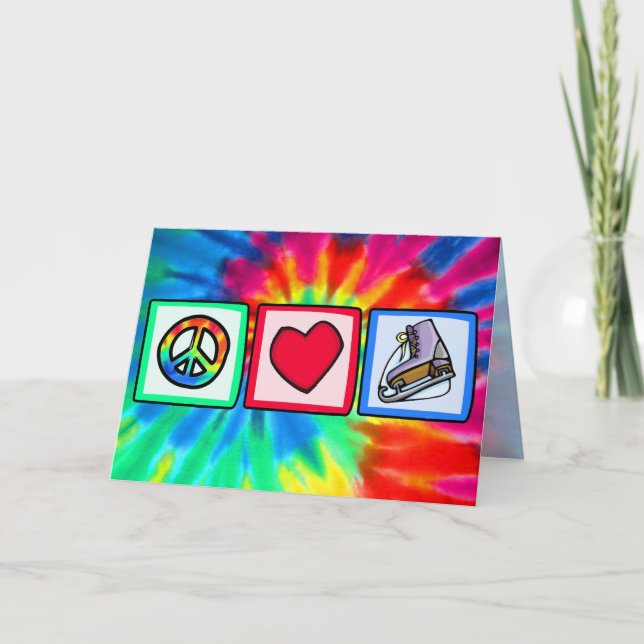 Peace, Love, Ice Skate Card (Front)