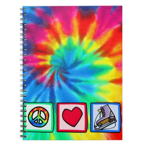Peace Love Ice Skate Notebook