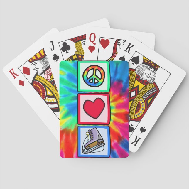 Peace, Love, Ice Skate Poker Cards (Back)