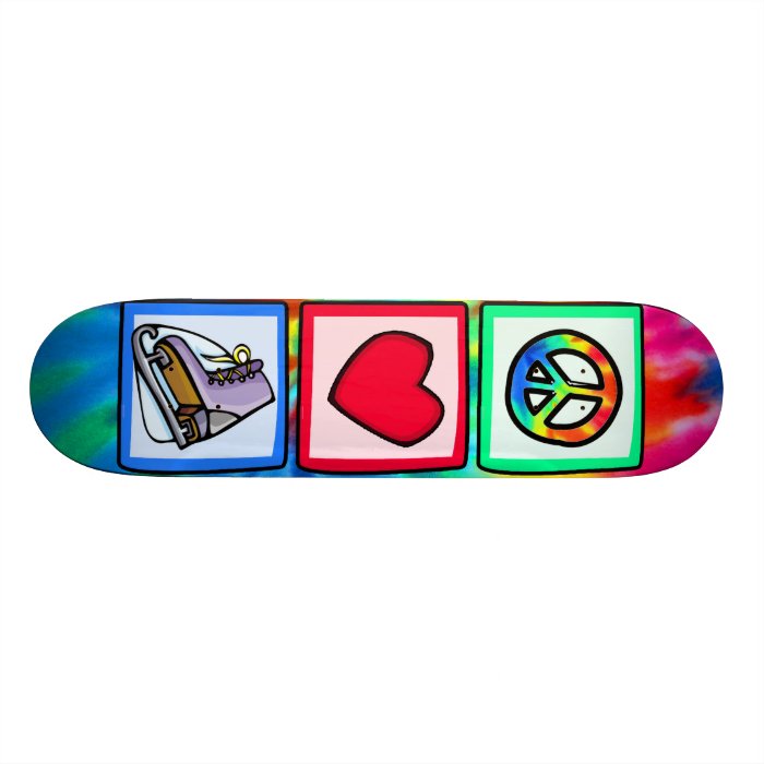 Peace, Love, Ice Skate Skate Decks