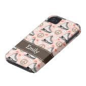 Peace Love Ice Skating iPhone 4 4s Case-Mate Cover (Bottom)