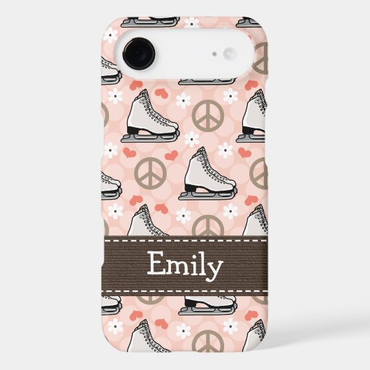 Peace Love Ice Skating iPhone 4 4s Case-Mate Cover (Back)