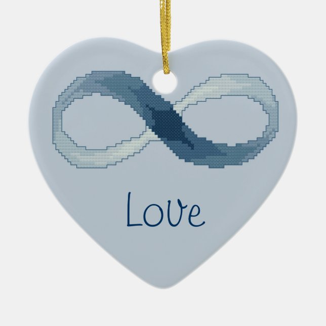 Peace, Love, Infinity Ornament (Front)