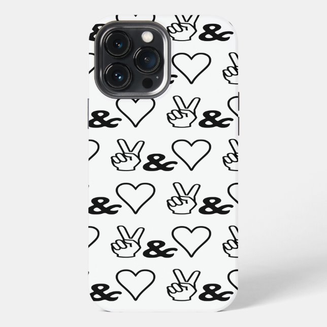 Peace & Love Iphone Case (Back)