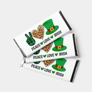 Peace, Love, Irish Hershey Bar Favors