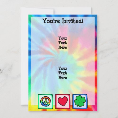 Peace, Love, Irish Custom Invites