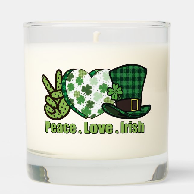 Peace Love Irish Soy Candle (Front)