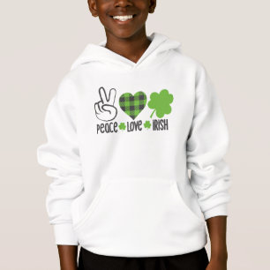 Peace Love Irish St. Patrick's Day Design-66677 Hoodie