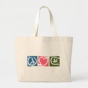Peace Love Islam Large Tote Bag