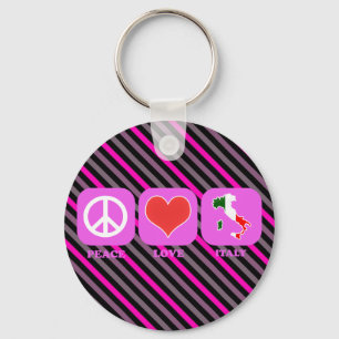 Peace Love Italy Keychain