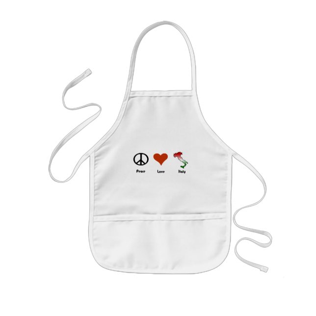 Peace, Love, Italy Kids' Apron (Front)
