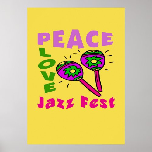 Peace Love Jazz Fest Poster